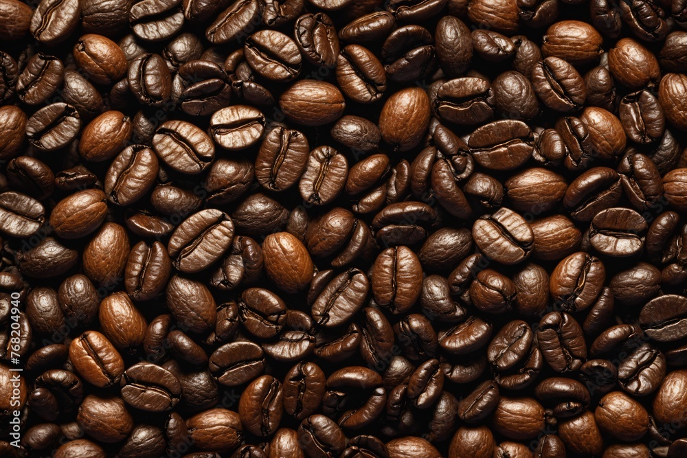 Fototapeta premium Texture of coffee beans