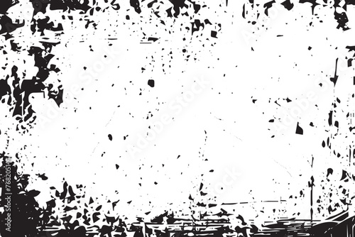 Abstract Monochrome Texture  Grunge Black   White Pattern of Dust  Chips  and Ink Spots on White Background