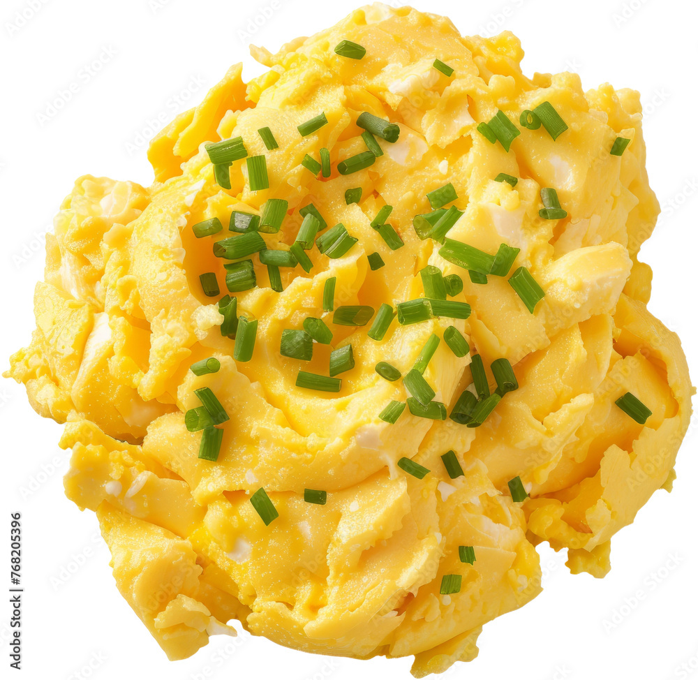 Scrambled eggs isolated, cut out transparent Scrambled eggs isolated, cut out transparent