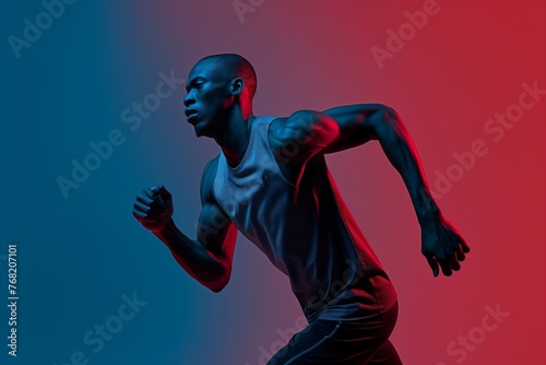 Black Sportive Man in activity