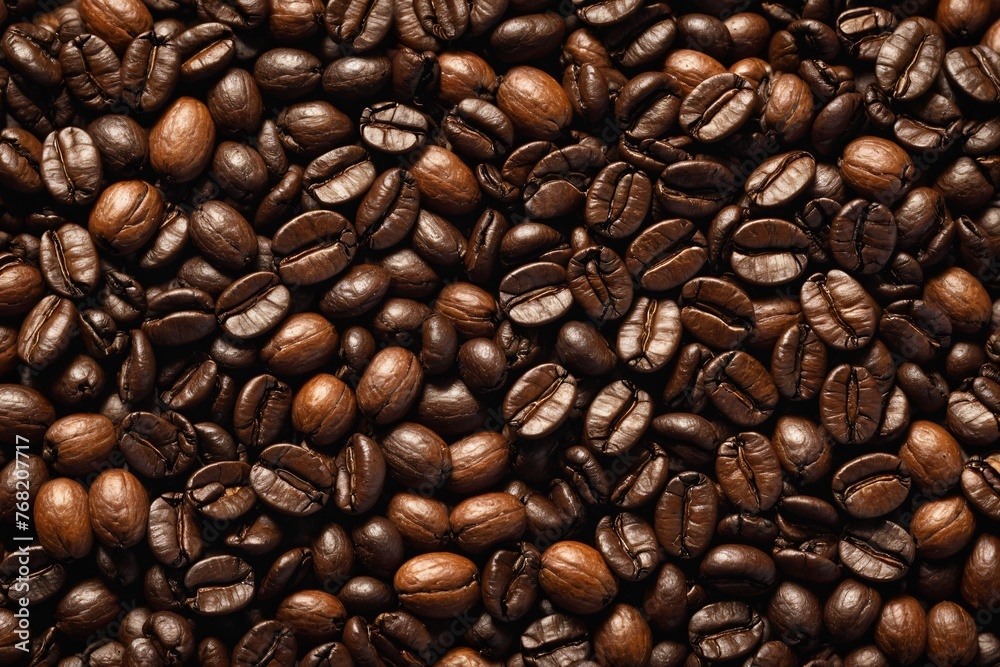Obraz premium Texture of coffee beans