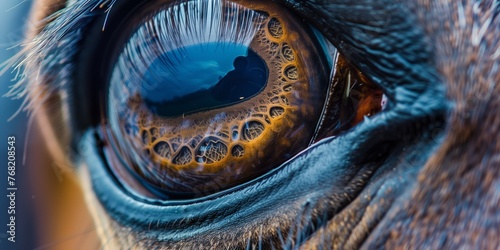 close up of a horse eye