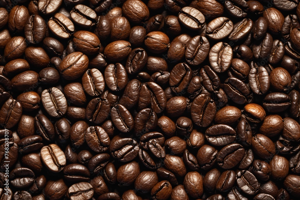 Fototapeta premium Texture of coffee beans