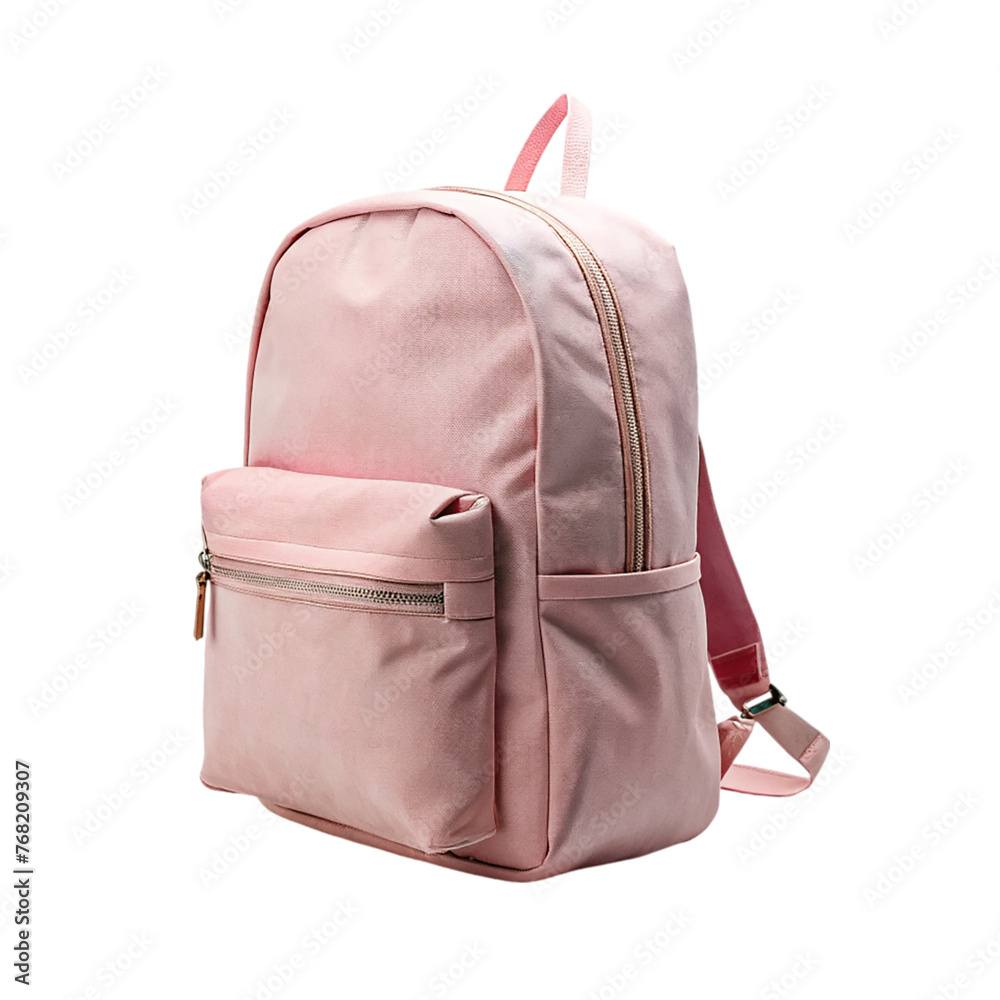 Pink backpack. isolated on transparent background. Pink backpack. isolated on transparent background.