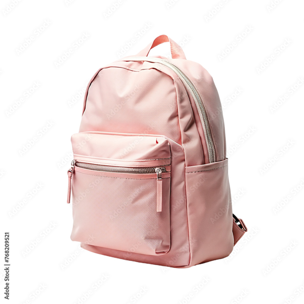 Pink backpack. isolated on transparent background. Pink backpack. isolated on transparent background.