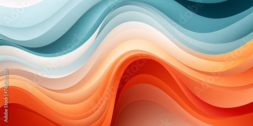 3D background of waves of blue  pink  red colors 