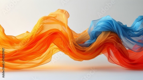 Vibrant Flowing Fabric Wave