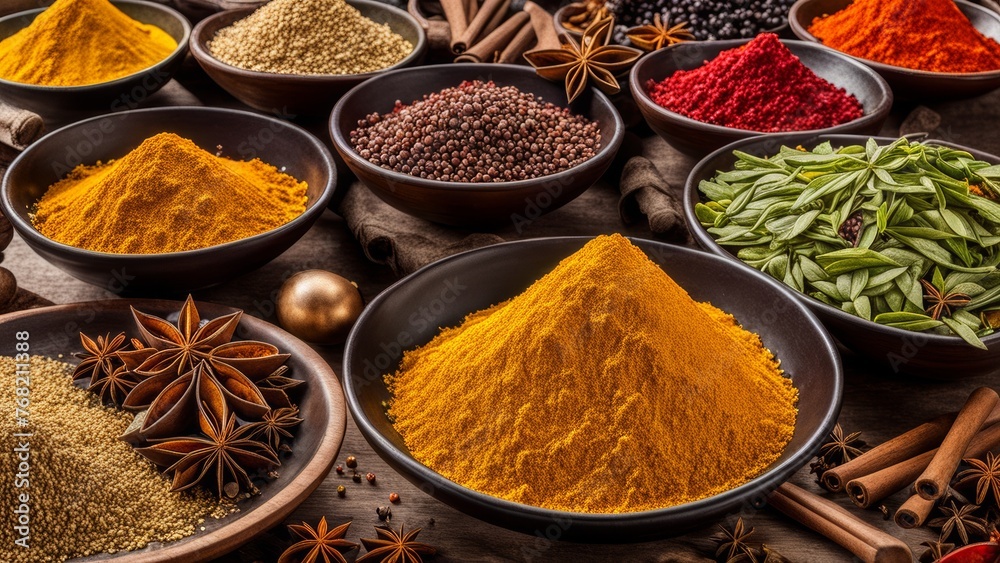 Background with spices Background with spices