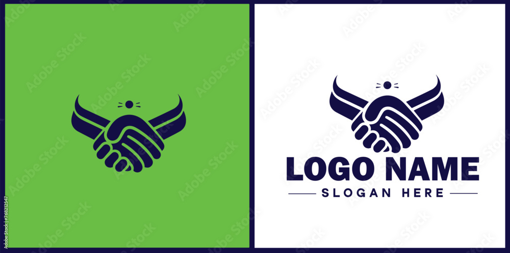 custom made wallpaper toronto digitalhandshake logo icon vector for business brand app icon deal people friendship partnership cooperation business teamwork trust logo template