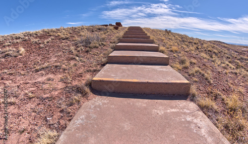 Steps along the Giant Logs Trail at Petrified Forest AZ