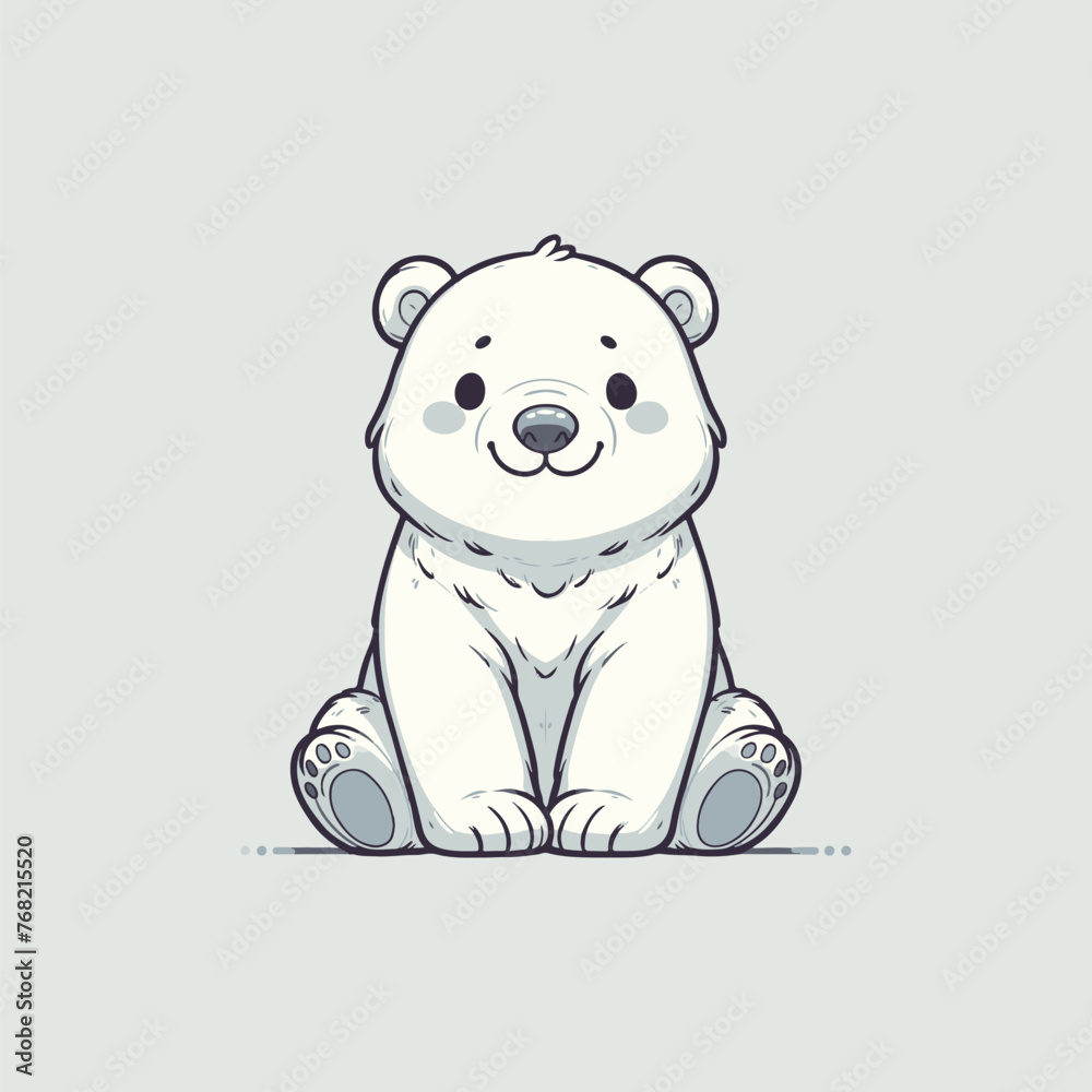 Fototapeta premium A cute polar bear illustration in vector format.
