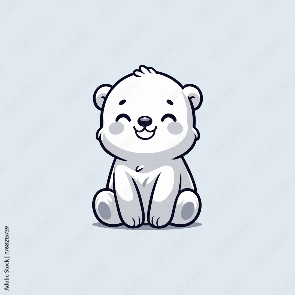 A charming polar bear depicted in vector art. A charming polar bear depicted in vector art.