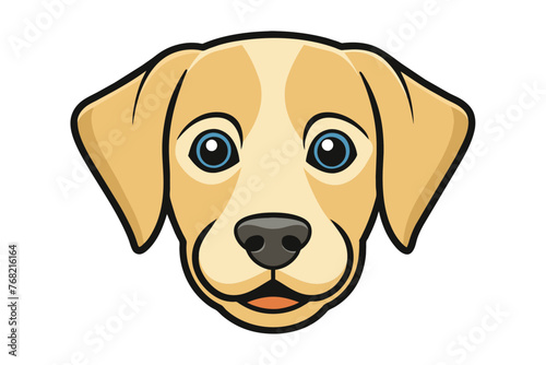 Vector of a dog head Labrador Retriever  on white background vector illustration