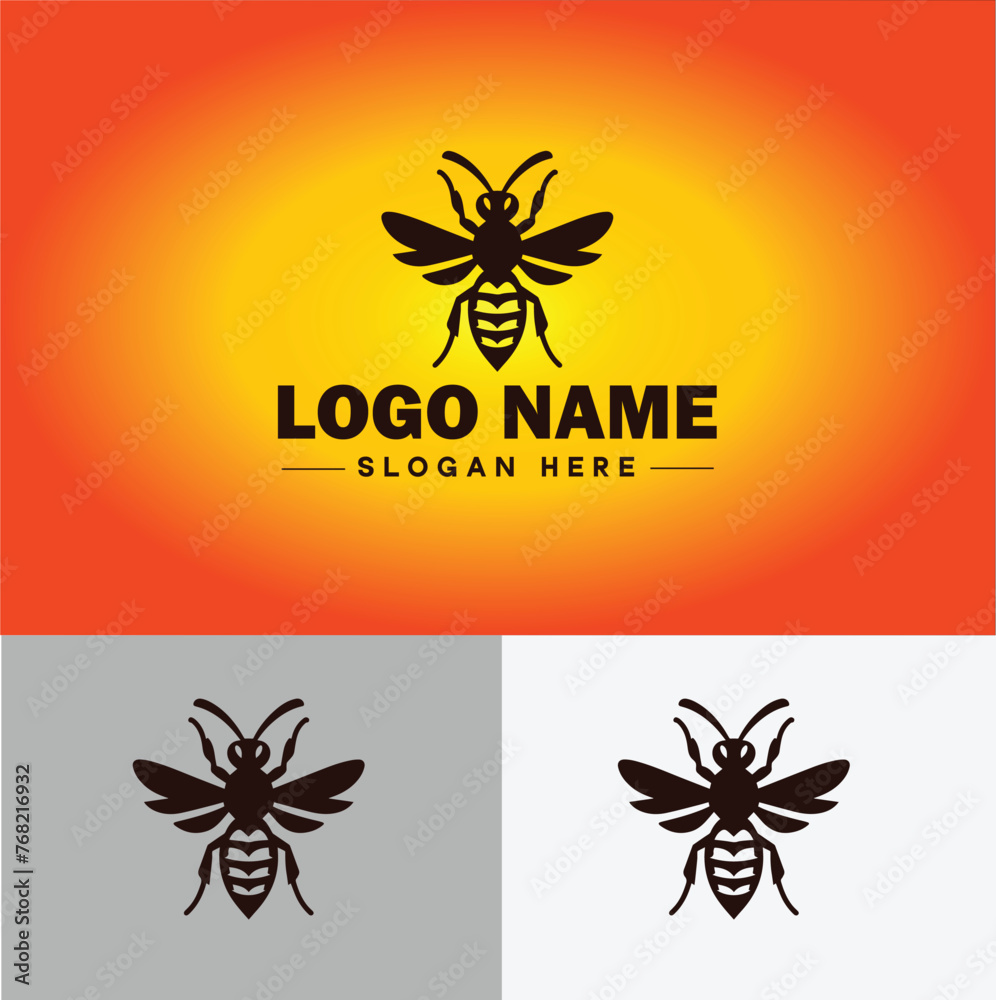 hornet bee logo icon vector for business brand app icon hornet bee logo template