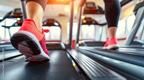 woman on the treadmill