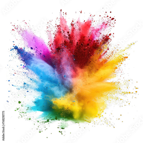 colorful watercolor splashes, holi colorful powder