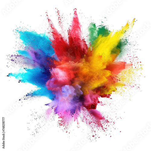 colorful watercolor splashes, holi colorful powder