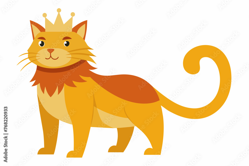 king cat vector art