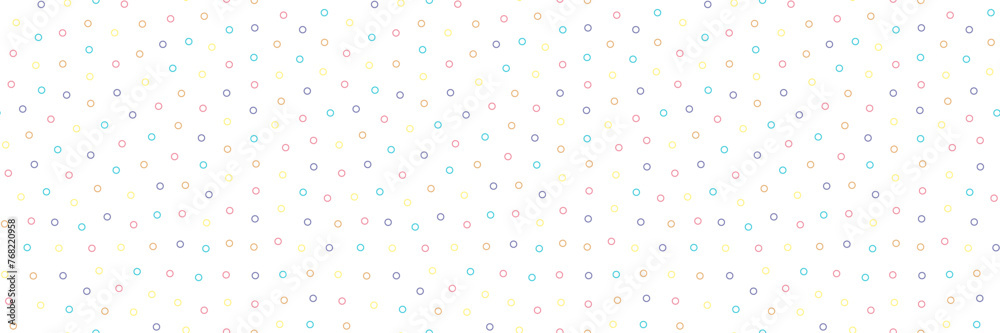 Summer Dots Outline - Seamless Repeat Dot Pattern - Medium.