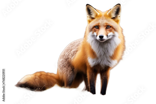 4 vulpes years red fox animal creature fur furry indoor isolated on white looking up mammal nobody one sitting studio shot vertebrate background wild dog