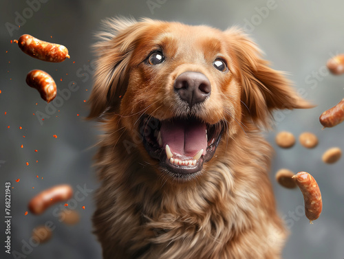 Obraz na płótnie Golden retriever dog. w salonie