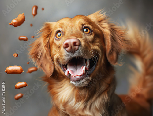 Obraz na płótnie Golden retriever dog. w salonie