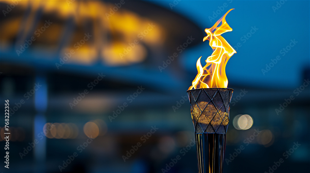 The olympic torch.