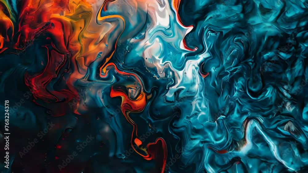 abstract background of acrylic paint in blue, orange and red colors abstract background of acrylic paint in blue, orange and red colors