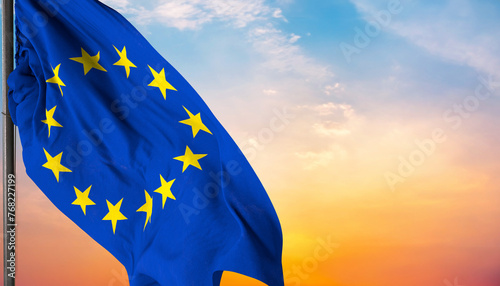 European Union Flag, European Union Flag Image. photo