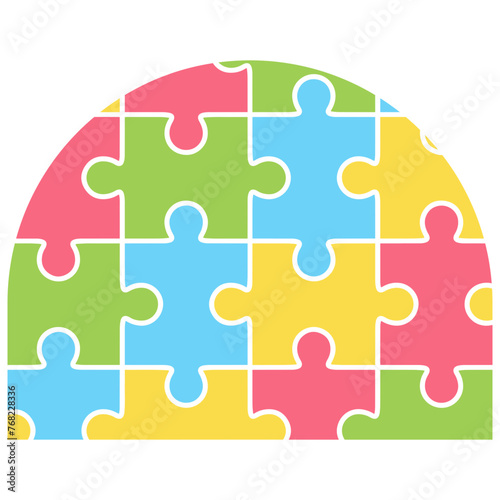 Colorful Puzzle Element