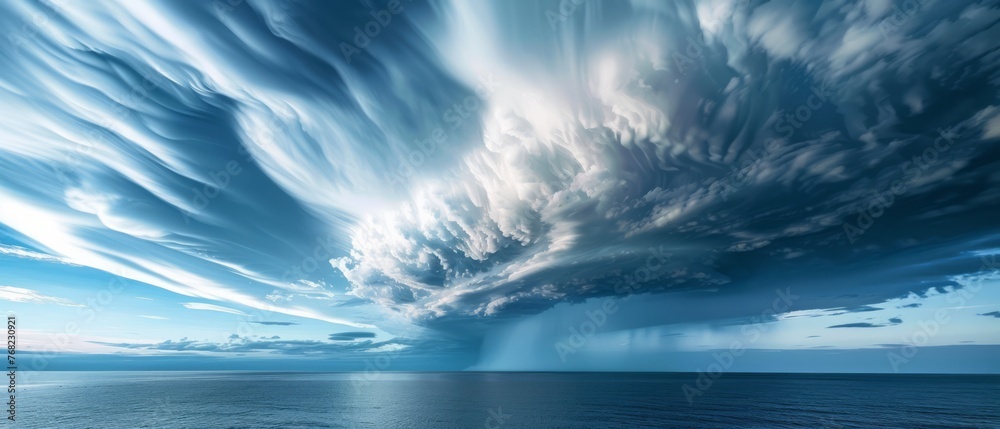 Fototapeta premium Massive Cloud Hovering Above Water