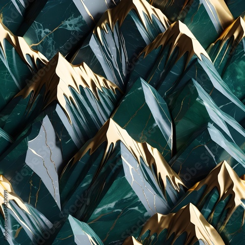 Luxurious green marble photo