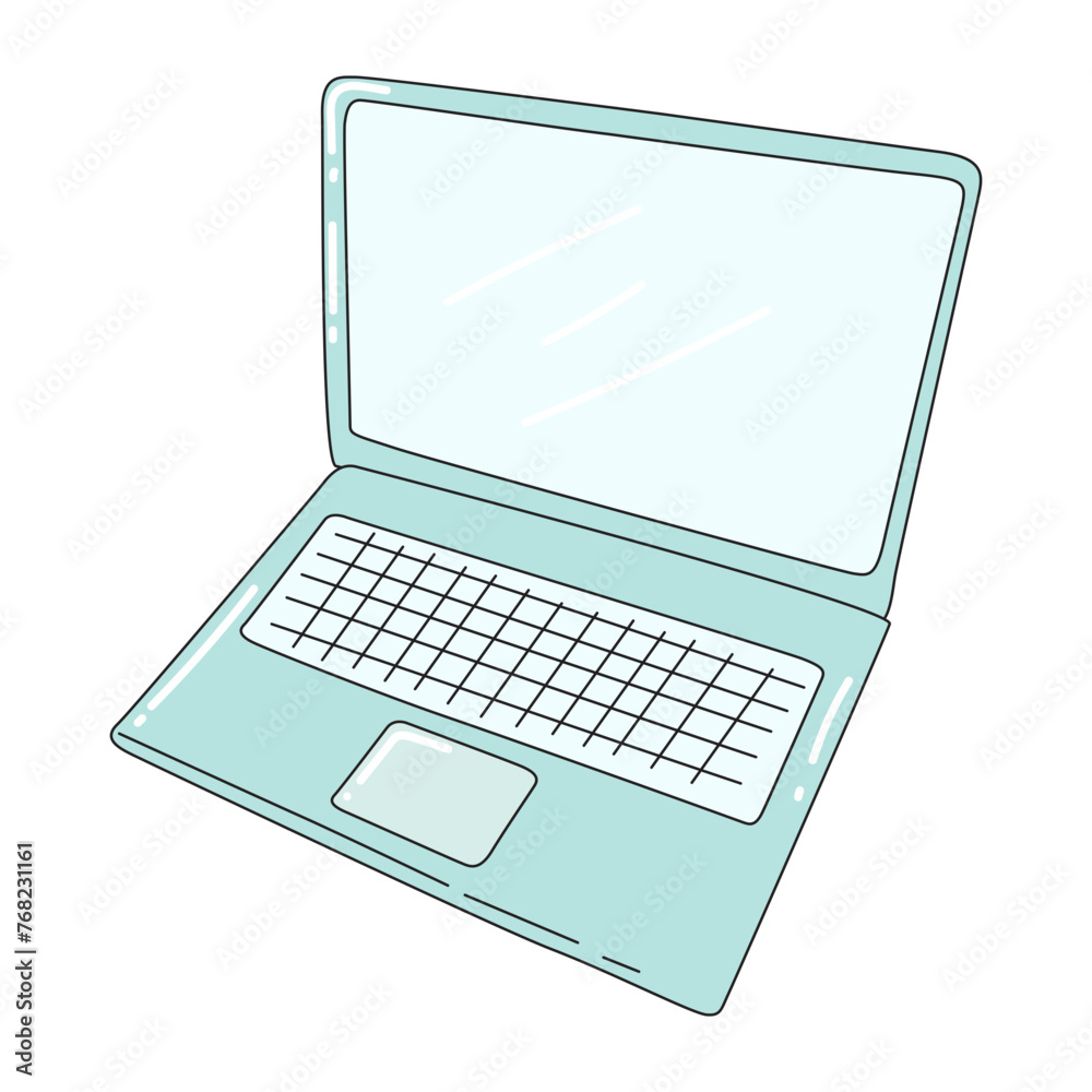 Laptop Doodle Element