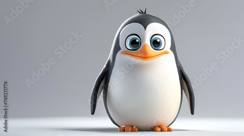 Isolated Cartoon Penguin with Quirky Personality © PatternHousePk