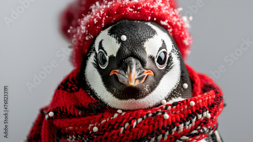 Penguin Adorned With Festive Attire