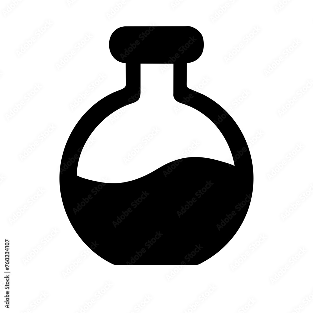 Flask vector icon on a Transparent Background Flask vector icon on a Transparent Background
