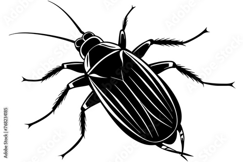 a realistic Cockroach silhouette vector art Illustration © Merry