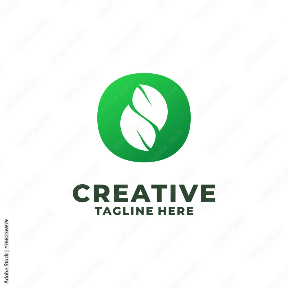 Trend Initial Letter O With Leaf Logo Vector Trend Initial Letter O With Leaf Logo Vector