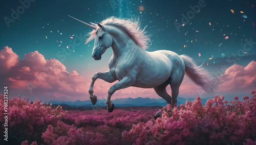 beautiful fantasy unicorn mythical