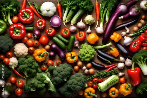 vegetables on a black background © Shahzad