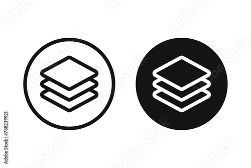 Layers icon. Three levels stacked on top of each other