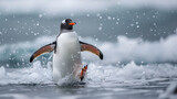 Playful Penguin Icy Splash