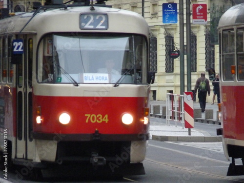 Tramway rouge Prague