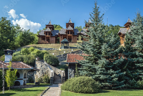 Houses for rent on a station of Sargan Eight heritage narrow-gauge railway in Mokra Gora village, Serbia