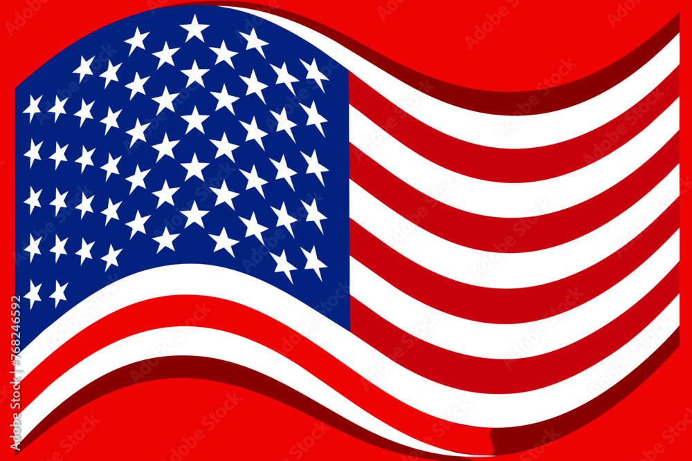 Fototapeta premium colourful usa flag