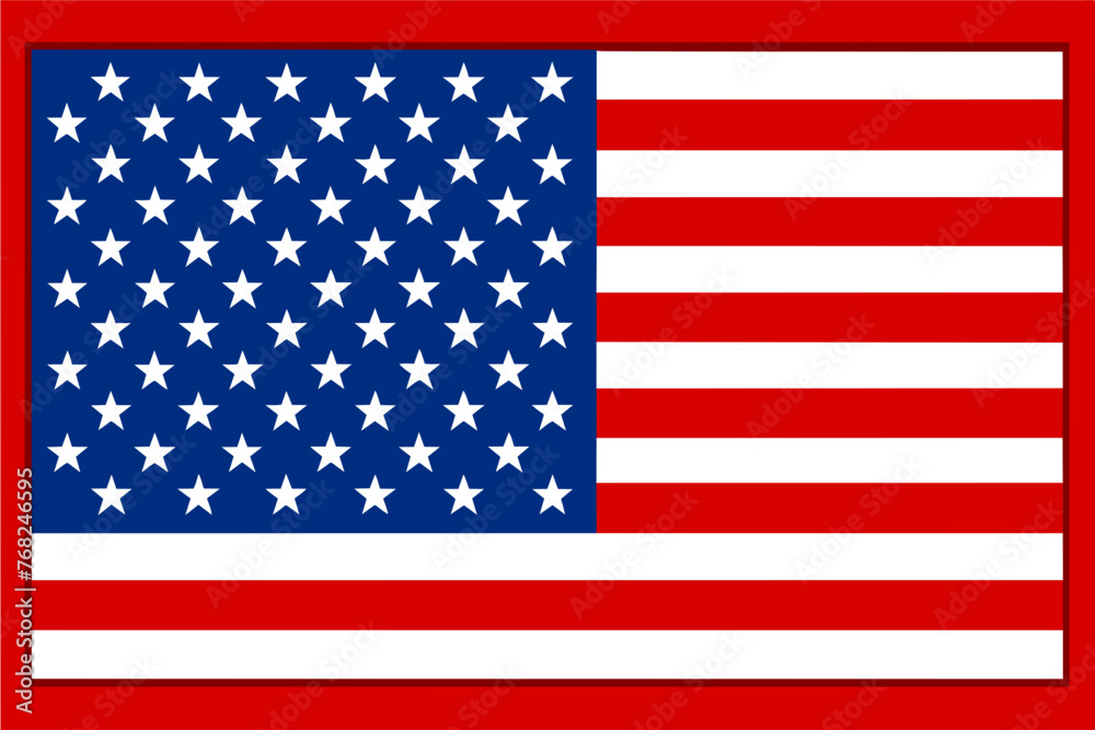 Fototapeta premium colourful usa flag