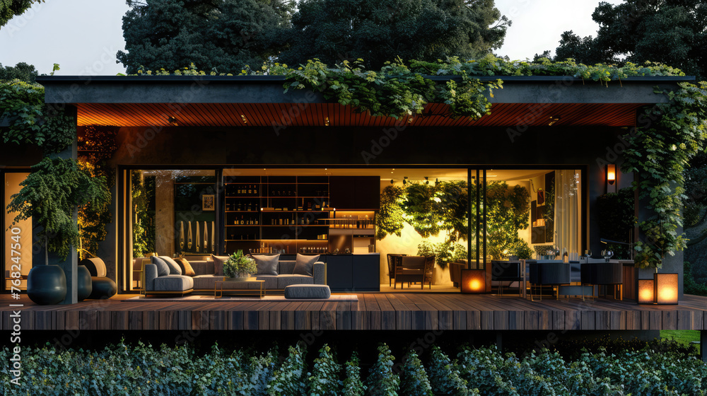 solar panels on an open terrace, sunset, beautiful photo solar panels on an open terrace, sunset, beautiful photo