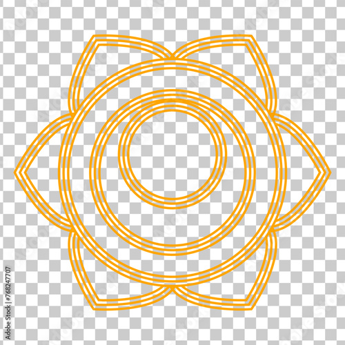 set of chakra symbol isolated on transparent background. vector illustration. 