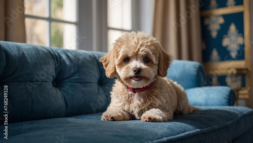 dog on the sofa