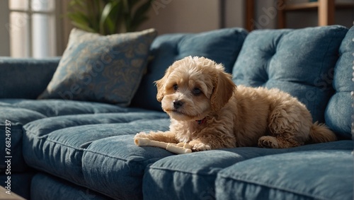 dog on couch